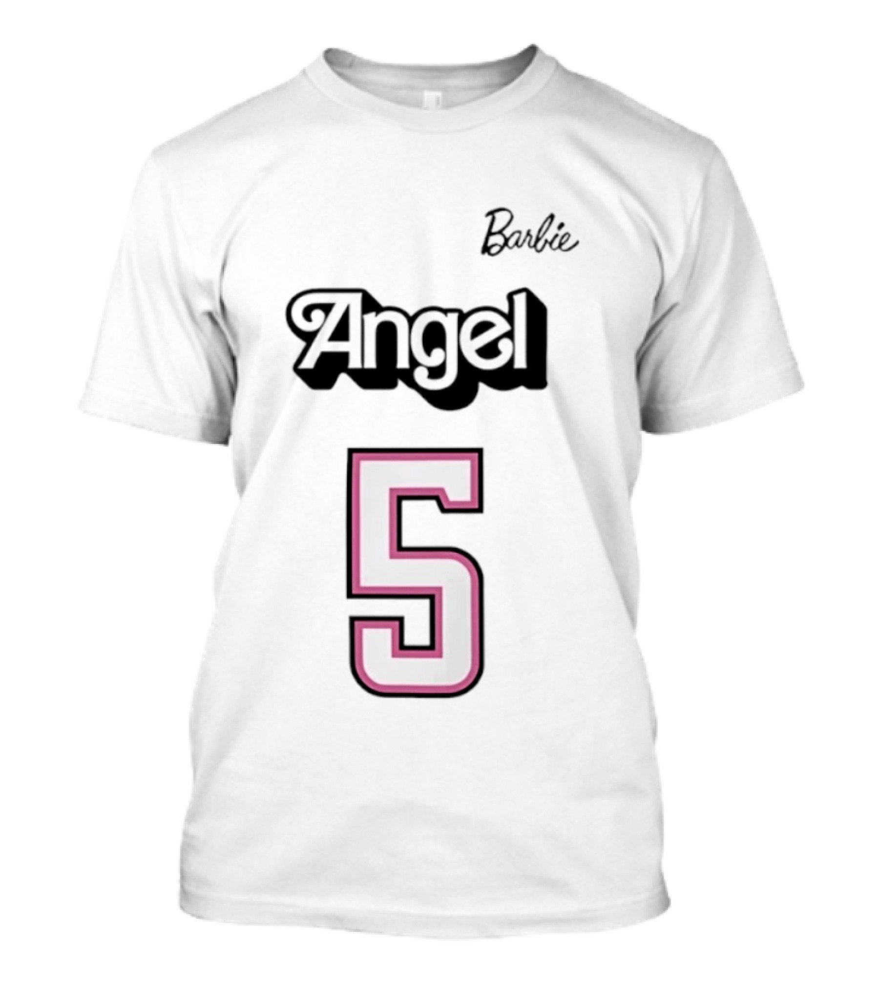 Barbie Angel 5 Pink Jersey T-Shirt