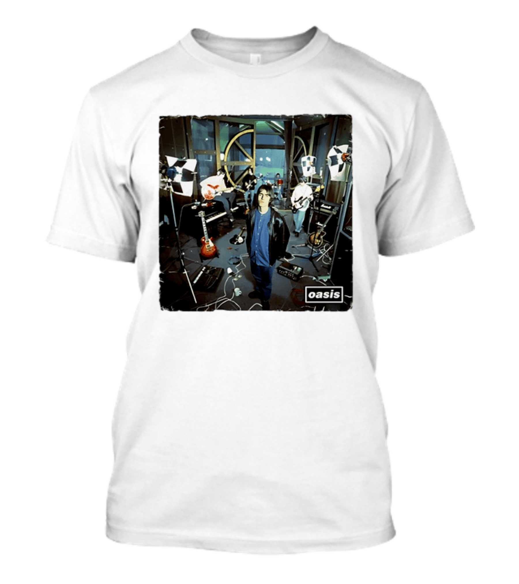 Oasis Band Studio Britpop Liam Gallagher Music Setup Session T-Shirt