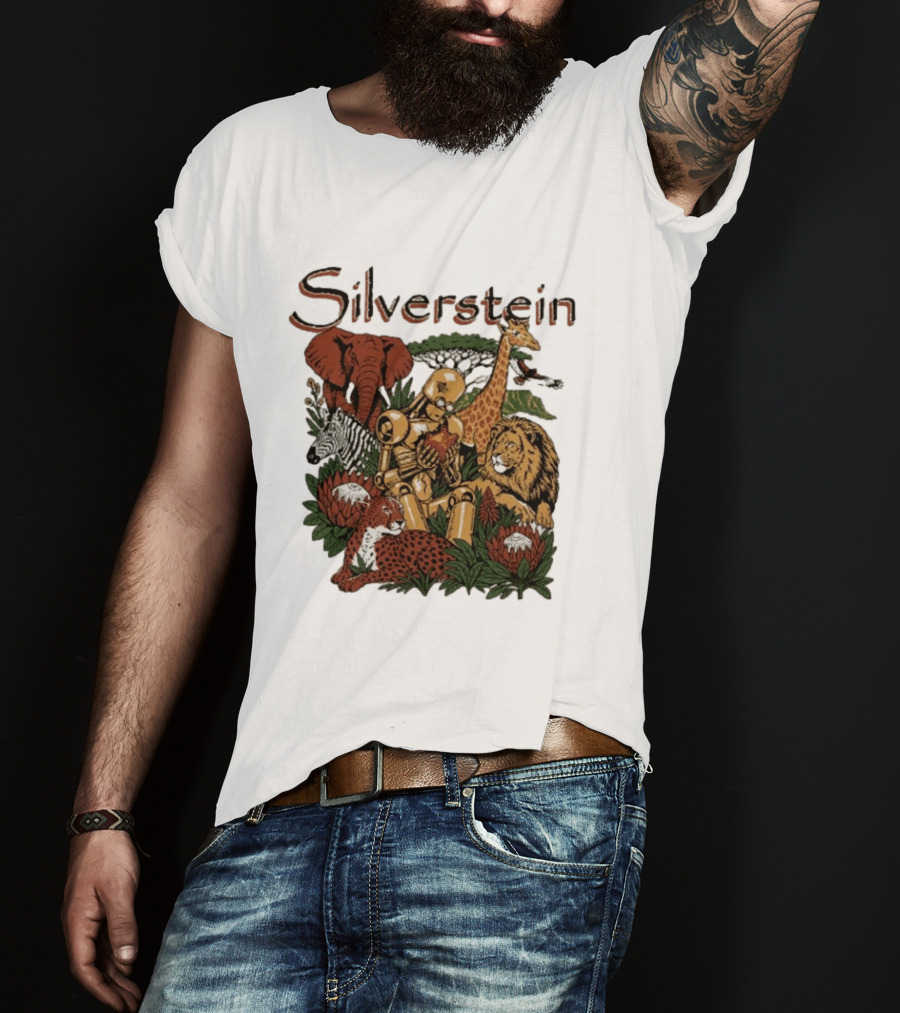 Silverstein Ramfest 2026 Limited South Africa Tour Wildlife Robot Lion Elephant Giraffe Zebra Cheetah T-Shirt