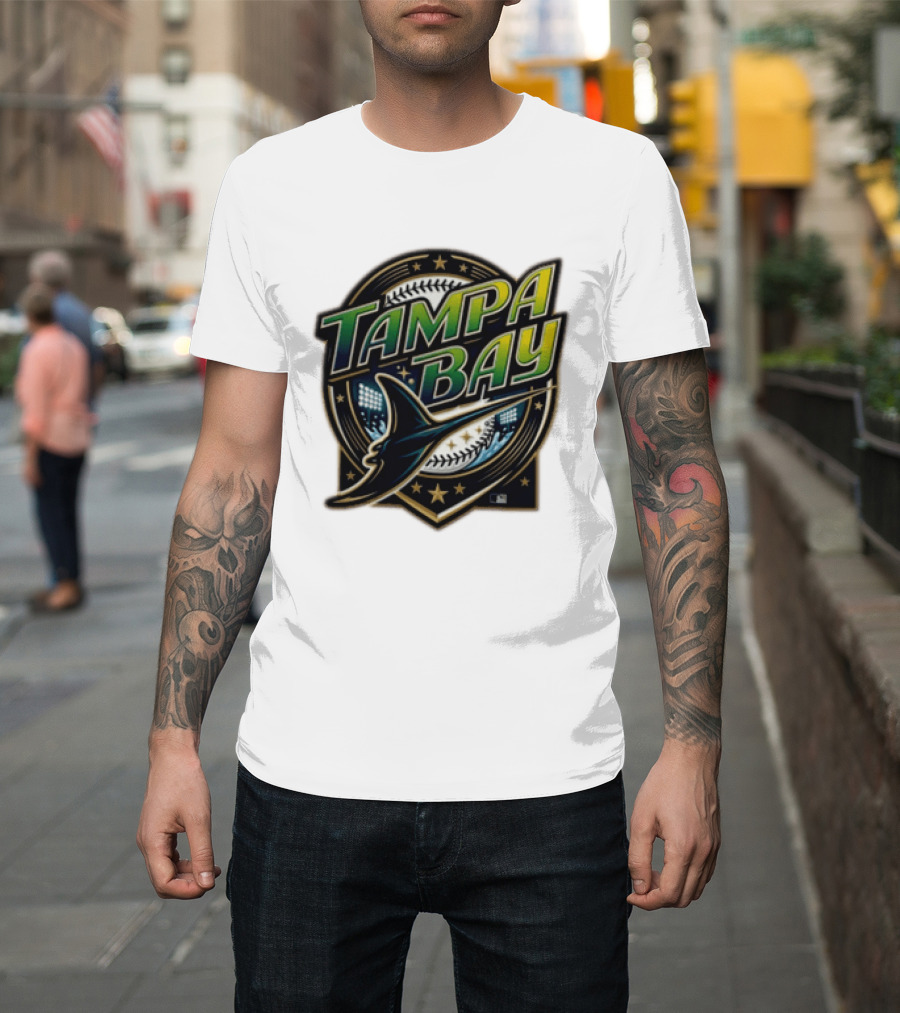 Tampa Bay Rays Devil Ray Vintage Wordmark T-Shirt