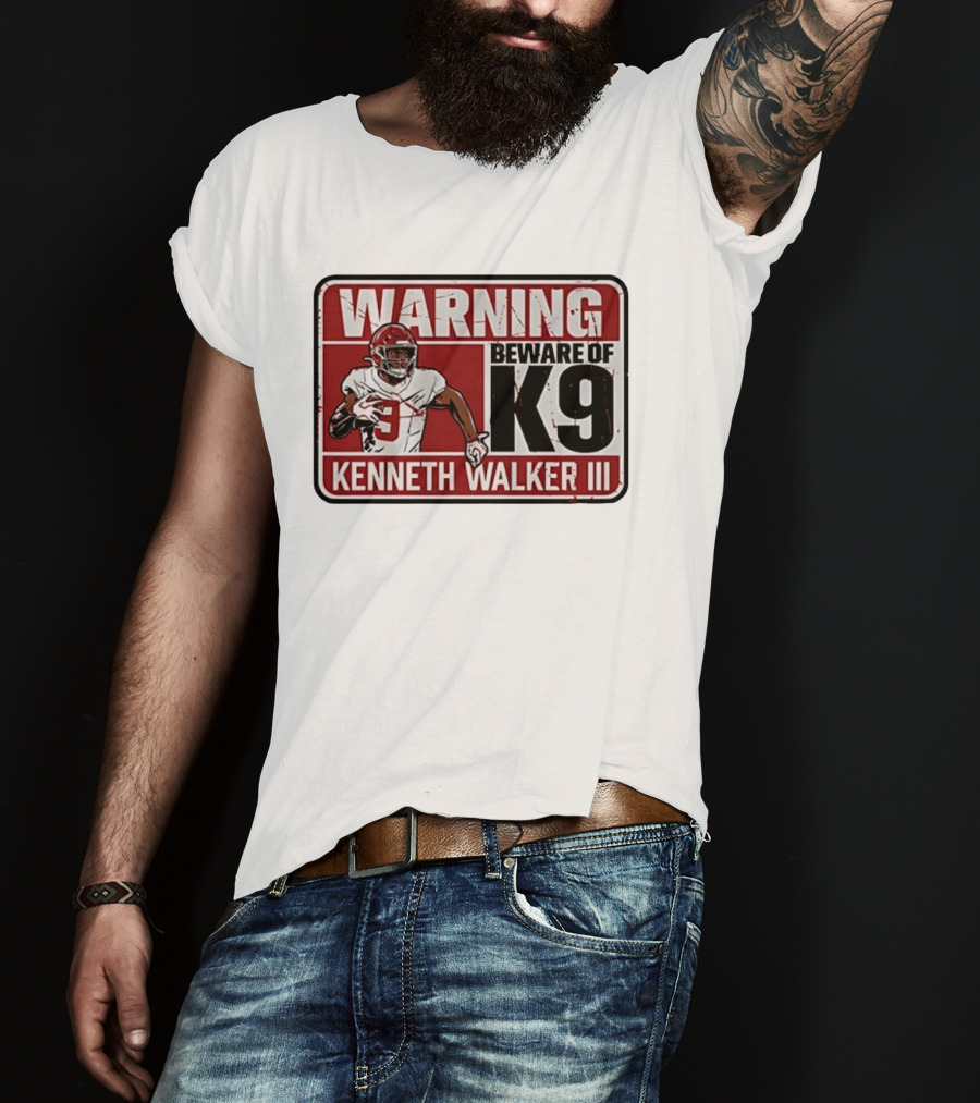 Warning Beware Of K9 Kenneth Walker III T-Shirt