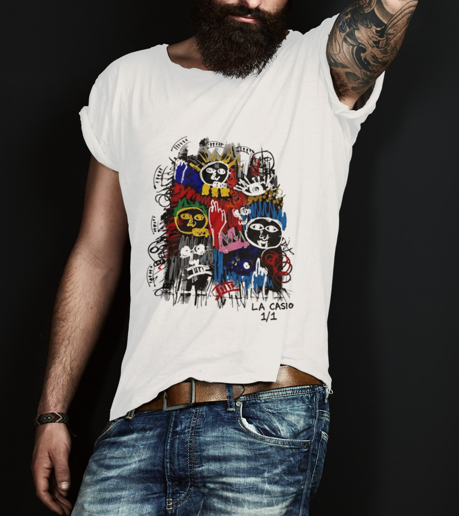 La Casio 1 1 Abstract Expressionist Colorful Faces T-Shirt