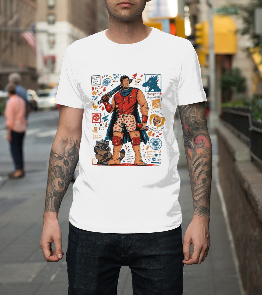 Mongo Is Appalled Goddamn It Donut Fantasy Adventure Comic Style Hero Boxer Villain Playful Quotes T-Shirt