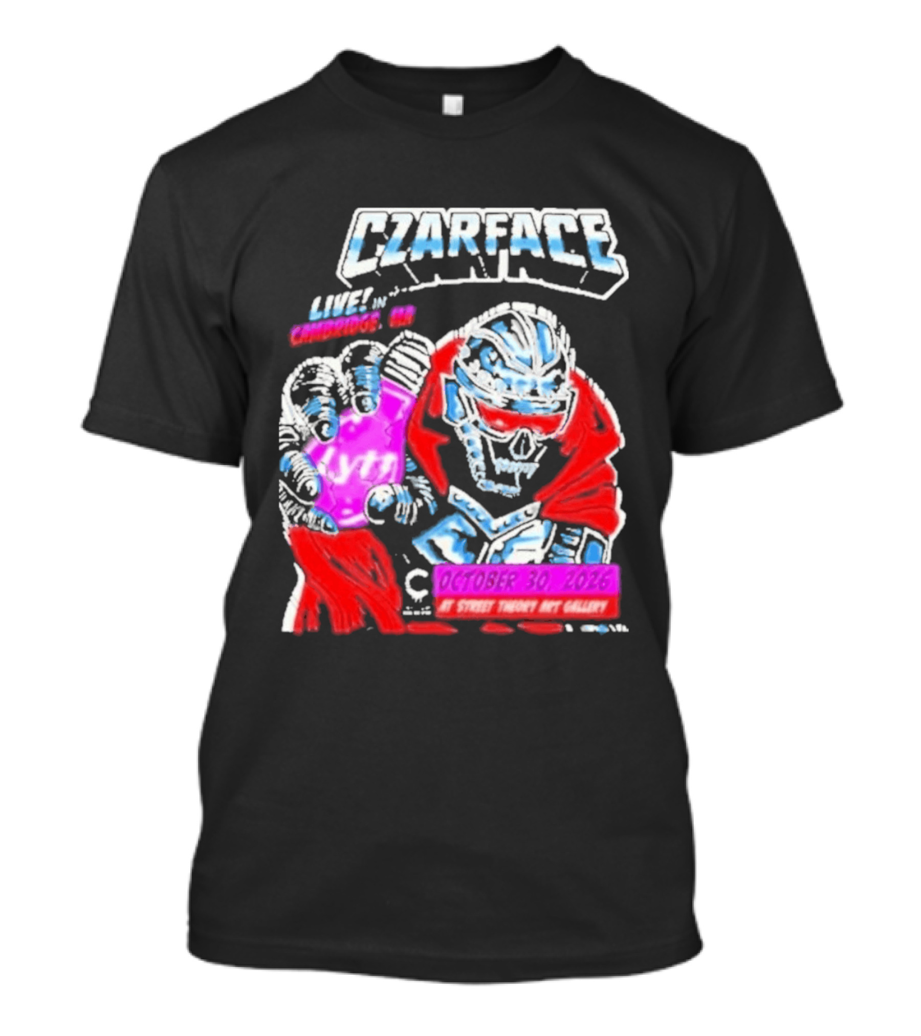 Czarface Live In Cambridge MA October 30 2026 Street Theory Art Gallery T-Shirt