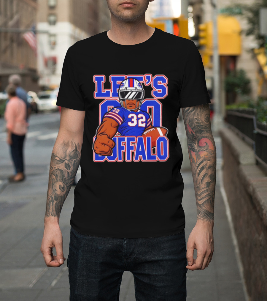 OJ Simpson 32 Jersey Let's Go Buffalo Football Fan T-Shirt
