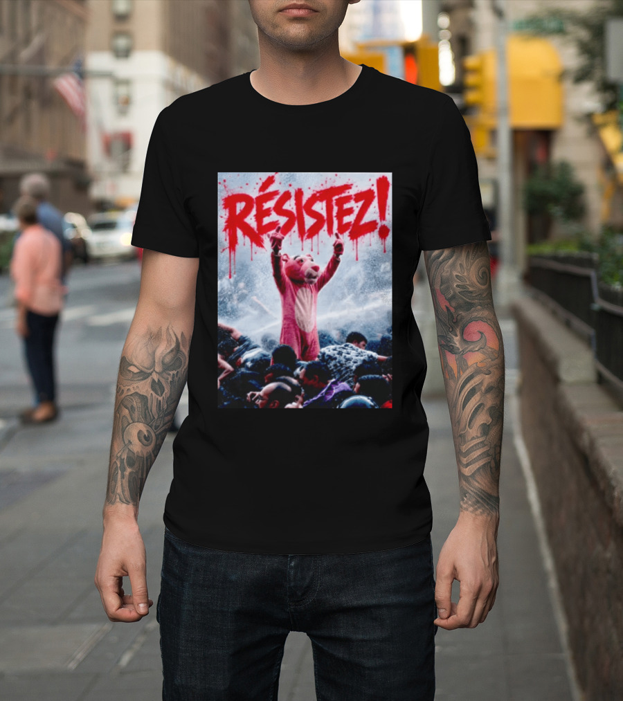 Résistez Paris Protest Panther Pink Costume T-Shirt