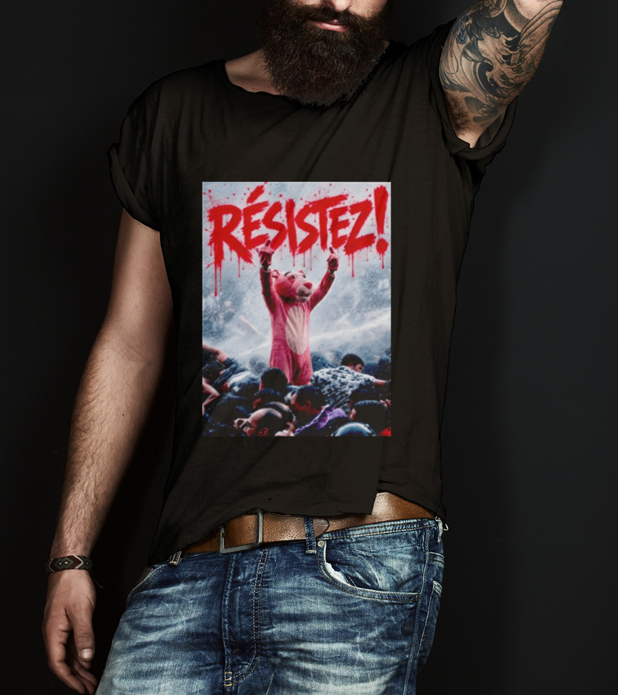 Résistez Paris Protest Panther Pink Costume T-Shirt