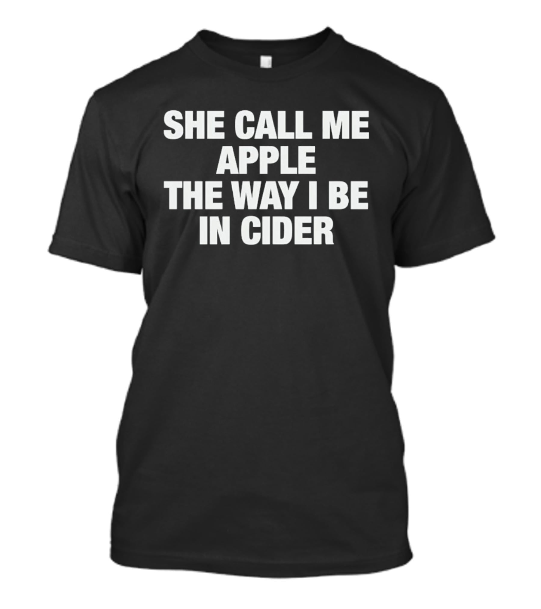 She Call Me Apple The Way I Be In Cider Fall Pun T-Shirt