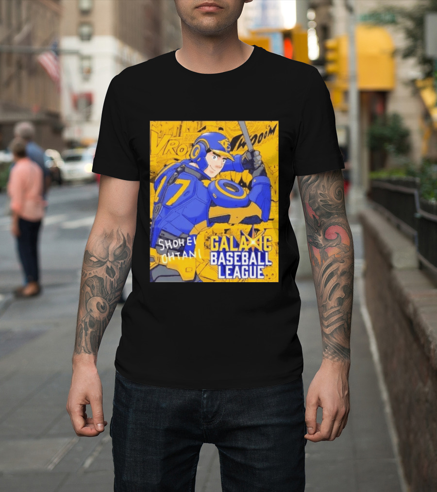 Shohei Ohtani 17 Galactic Baseball League Comic Style Fan Merch T-Shirt