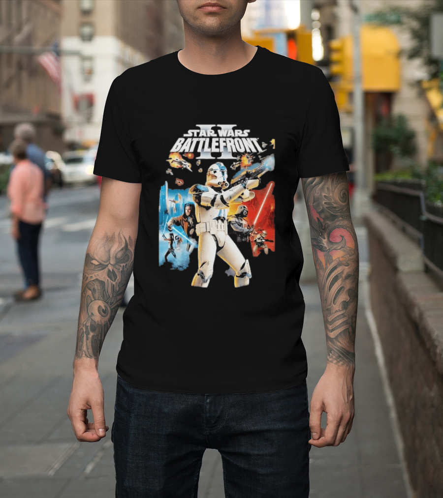 Star Wars Battlefront II Clone Trooper Jedi Action Adventure T-Shirt