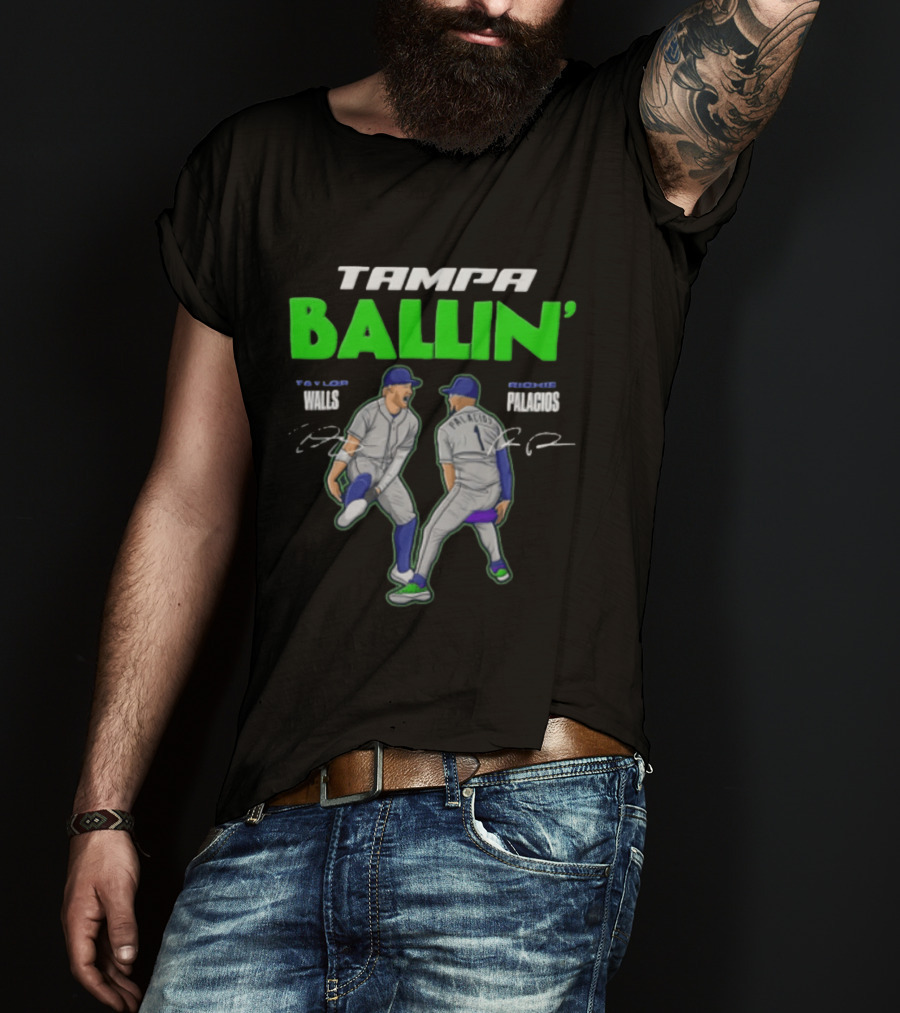 Tampa Ballin' Taylor Walls Richie Palacios Celebration T-Shirt
