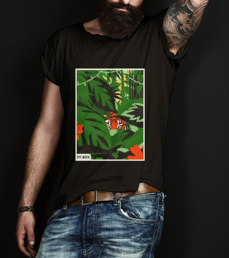 Tiger Bye Week Jungle Football Wildlife Adventure T-Shirt
