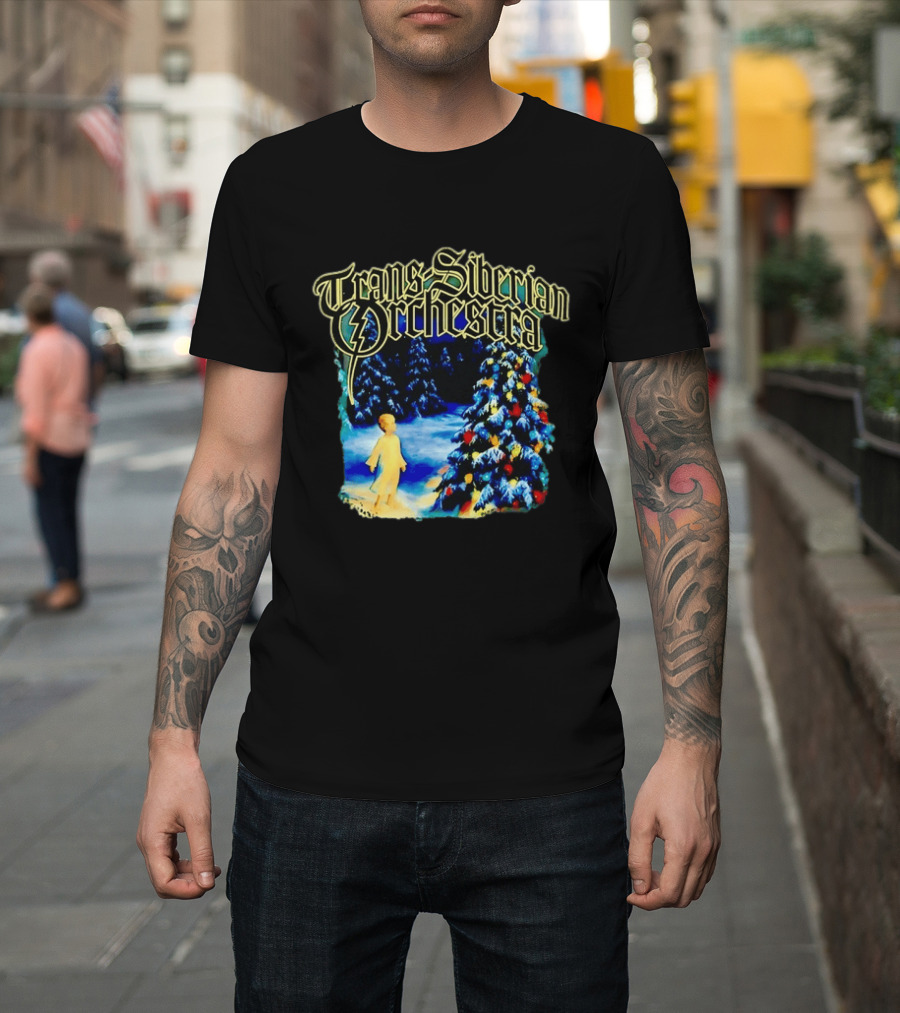 Trans Siberian Orchestra Christmas Tree Child Winter Scene T-Shirt