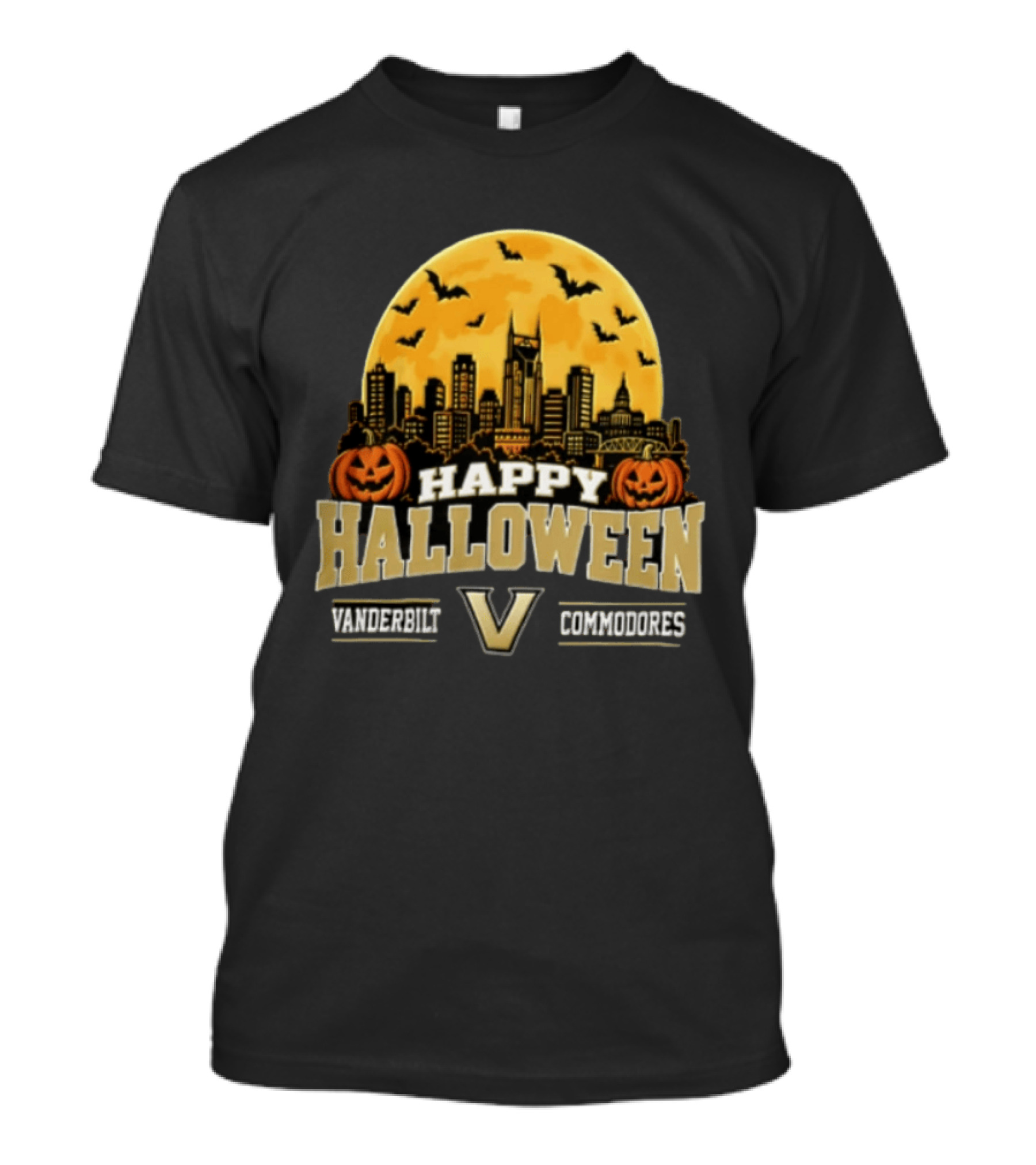 Vanderbilt Commodores Happy Halloween Skyline V 2026 T-Shirt