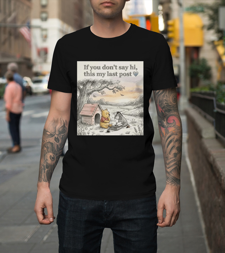 Eeyore Winnie The Pooh If You Don't Say Hi This My Last Post T-Shirt