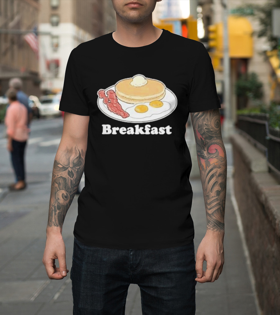 Breakfast Pancakes Eggs And Bacon Plate T-Shirt