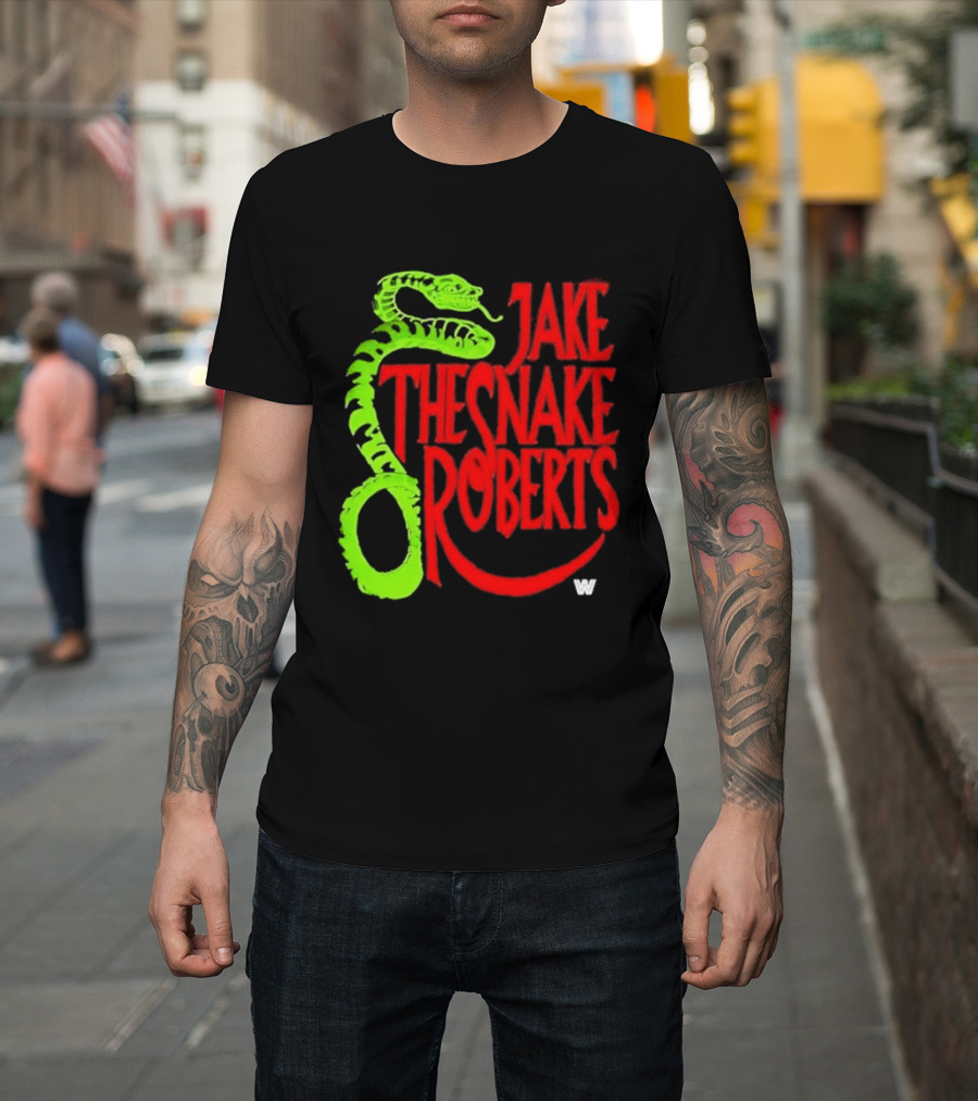 Jake The Snake Roberts WWE Retro 80s Neon T-Shirt