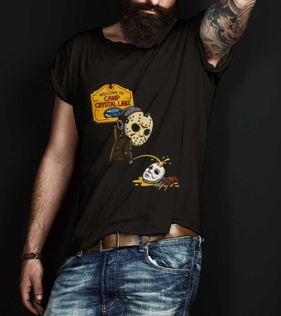 Jason Voorhees Friday The 13th Camp Crystal Lake Horror Scene T-Shirt