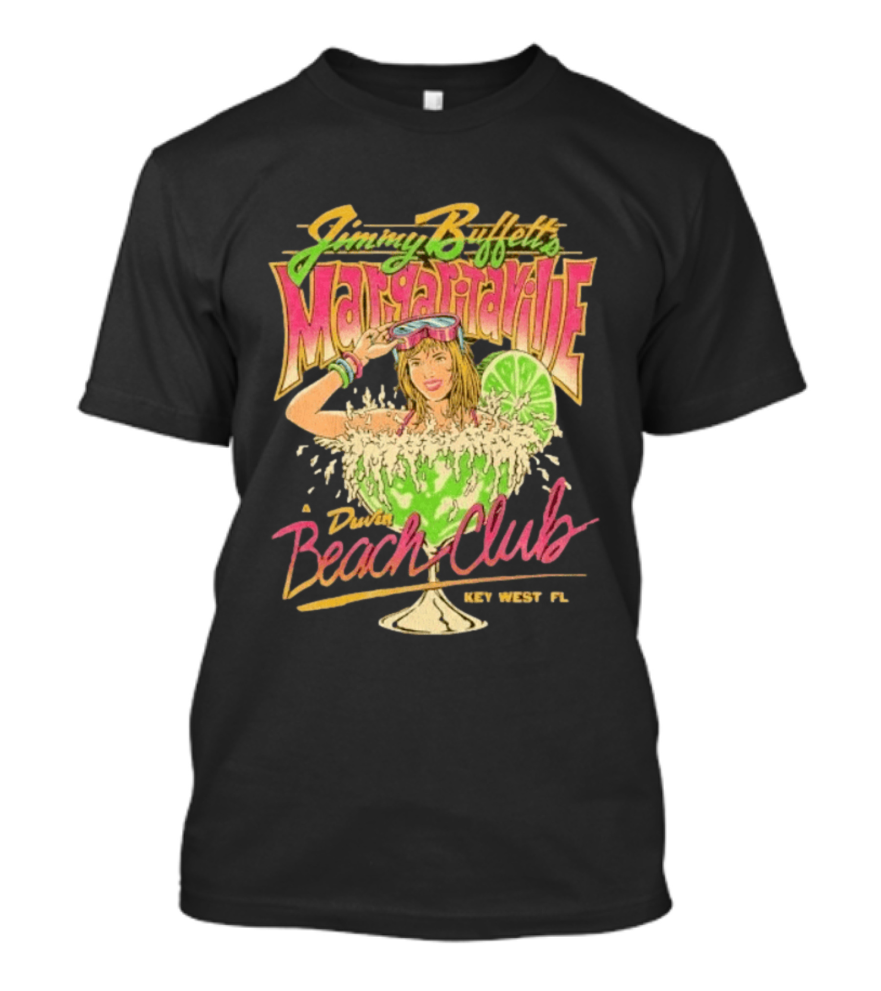 Jimmy Buffett Margaritaville Duvin Beach Club Key West FL Retro Vibes T-Shirt