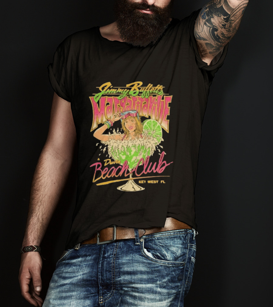 Jimmy Buffett Margaritaville Duvin Beach Club Key West FL Retro Vibes T-Shirt