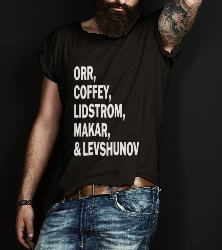 Orr Coffey Lidstrom Makar Levshunov Chicago Blackhawks T-Shirt