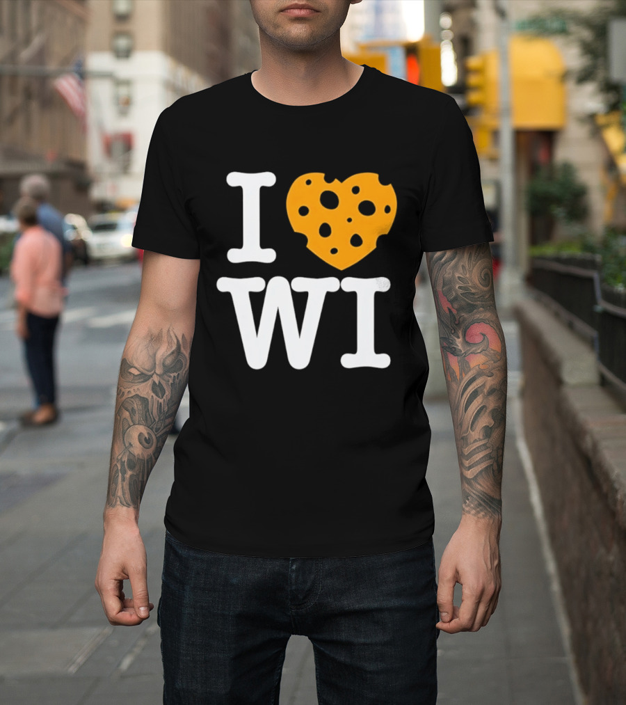 I Love WI Cheesehead Wisconsin Dairy State T-Shirt