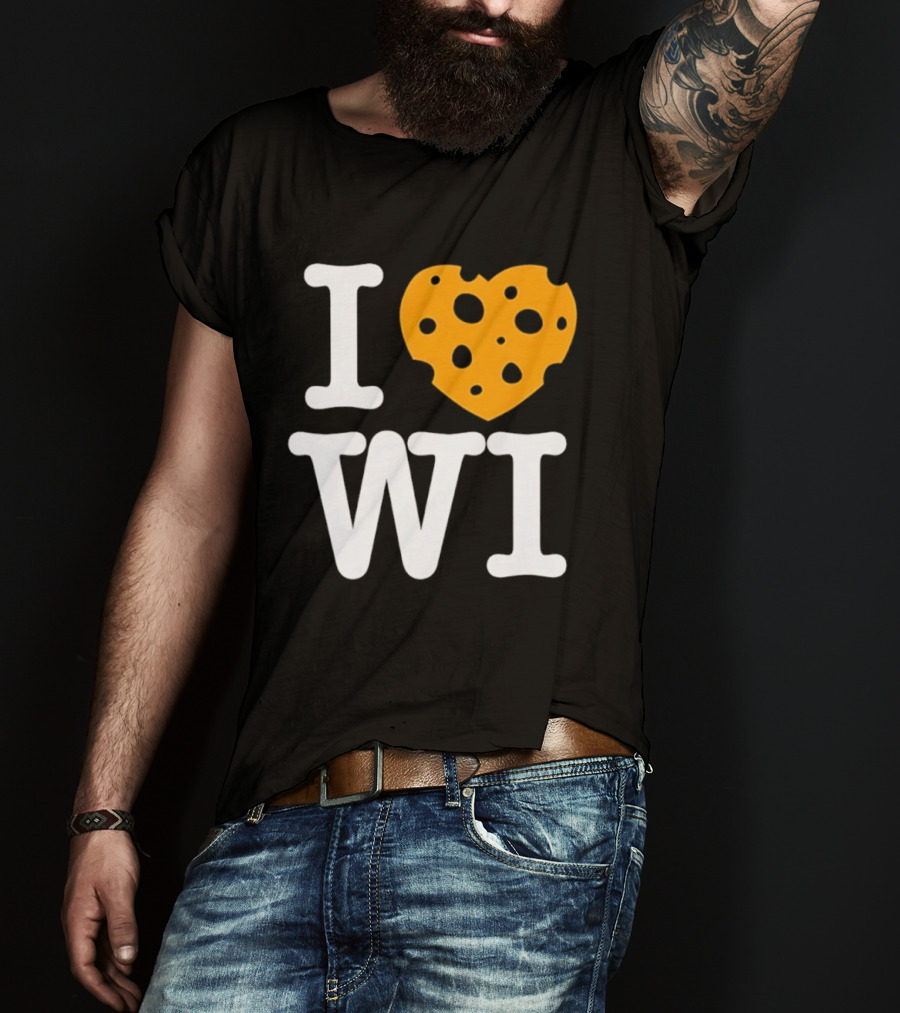 I Love WI Cheesehead Wisconsin Dairy State T-Shirt
