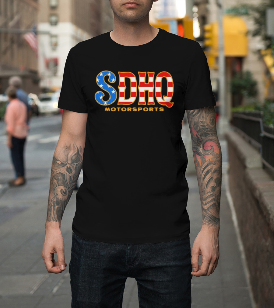 SDHQ Motorsports American Flag Pride Passion Quality Off Road T-Shirt