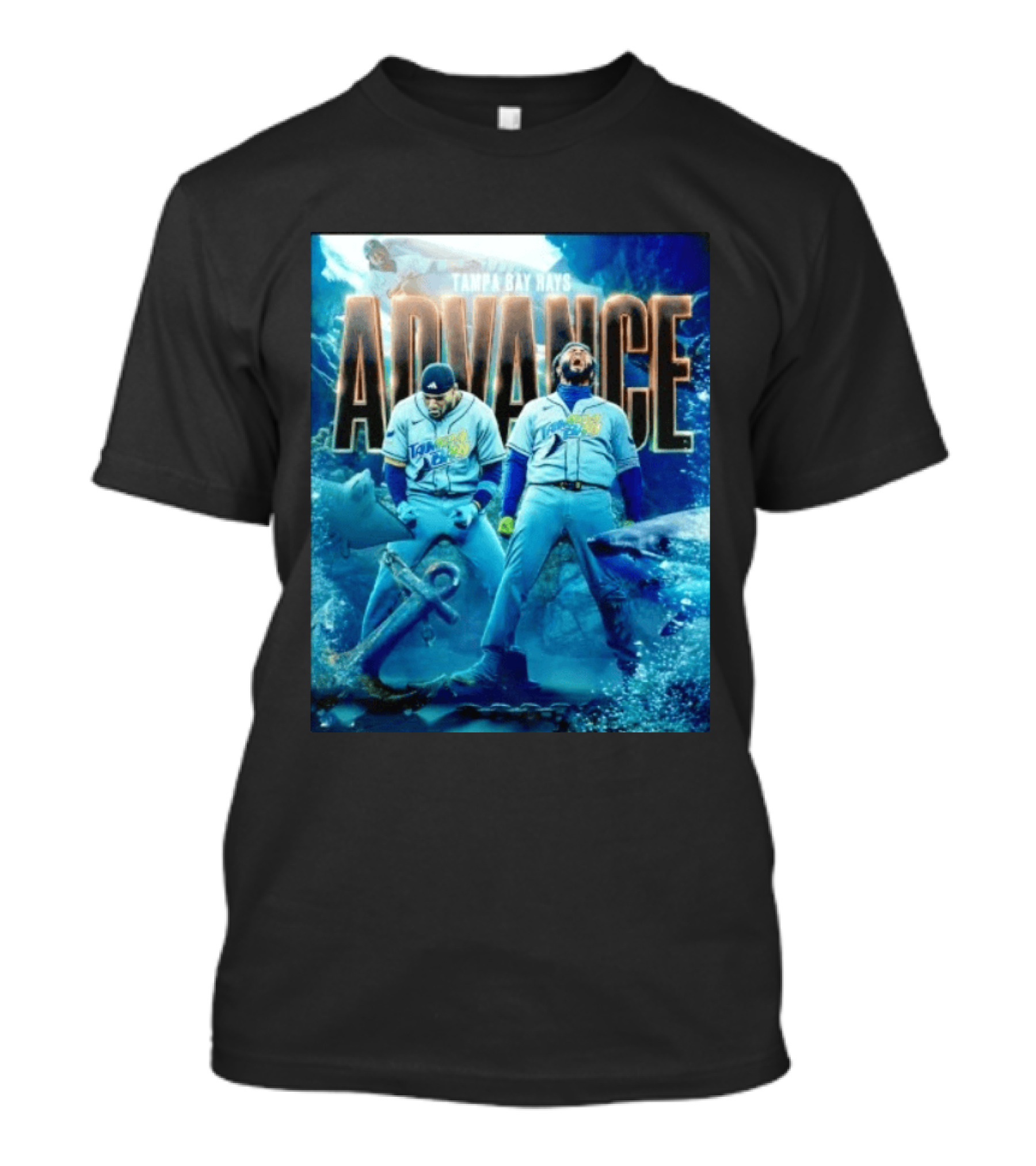 Tampa Bay Rays Advance Team MLB Baseball Victory Celebration Ocean T-Shirt