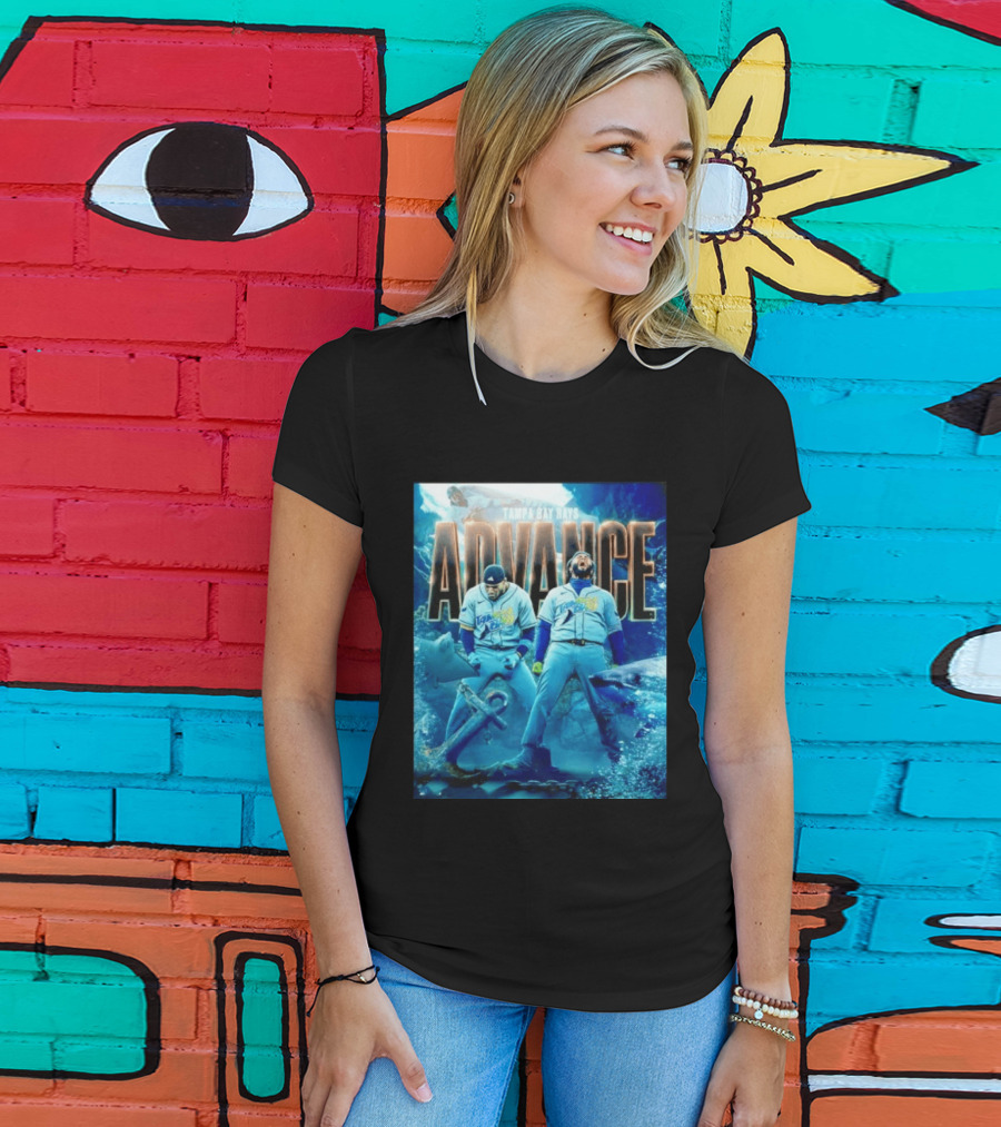 Tampa Bay Rays Advance Team MLB Baseball Victory Celebration Ocean T-Shirt