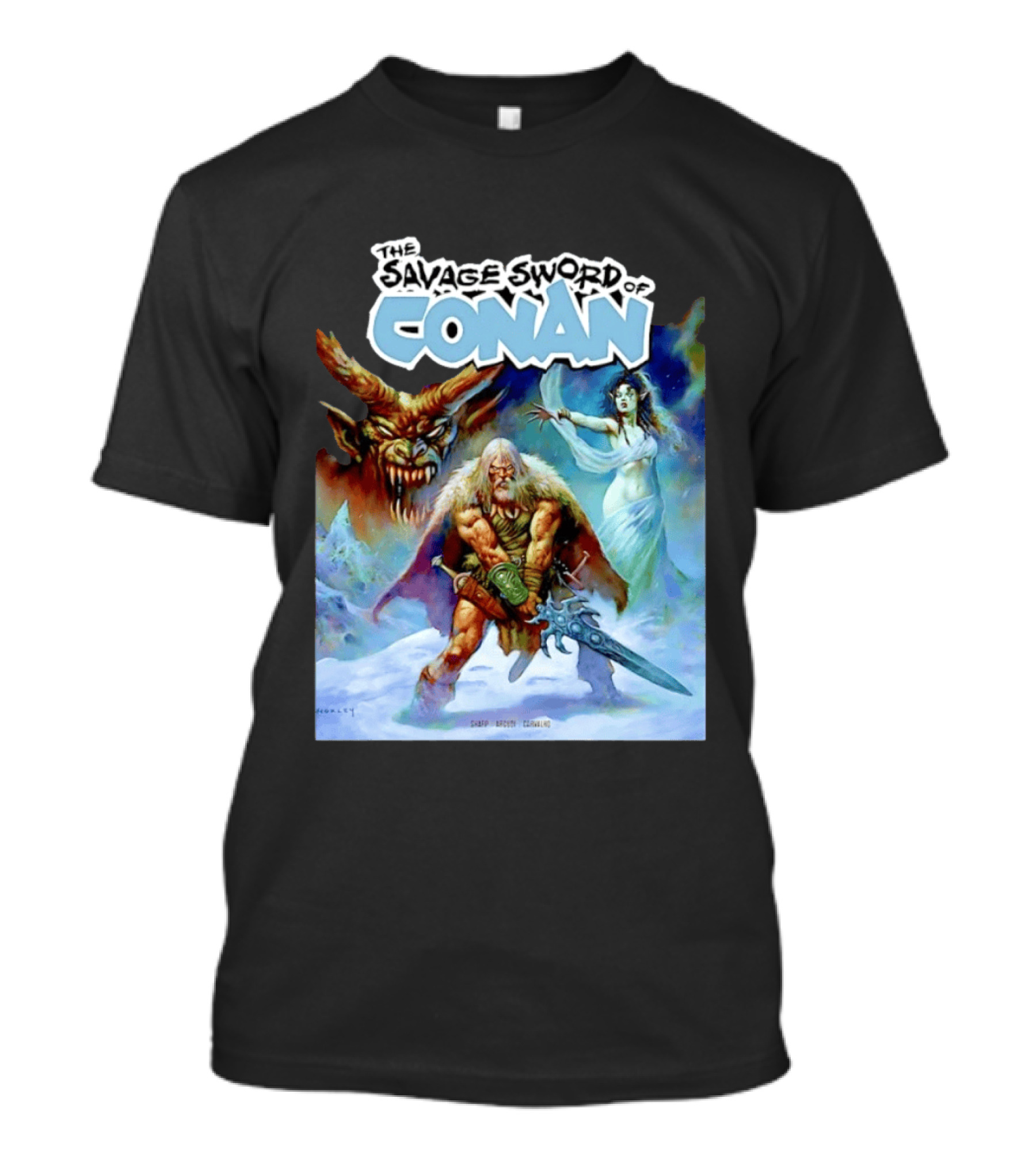 Savage Sword Of Conan Featuring Sharp Arcudi Carvalho Fantasy T-Shirt