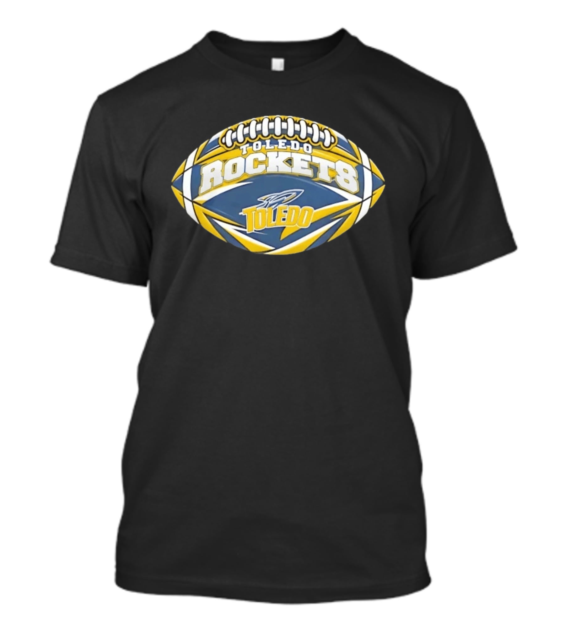 Toledo Rockets NCAA Football Oval Shape Team Spirit T-Shirt
