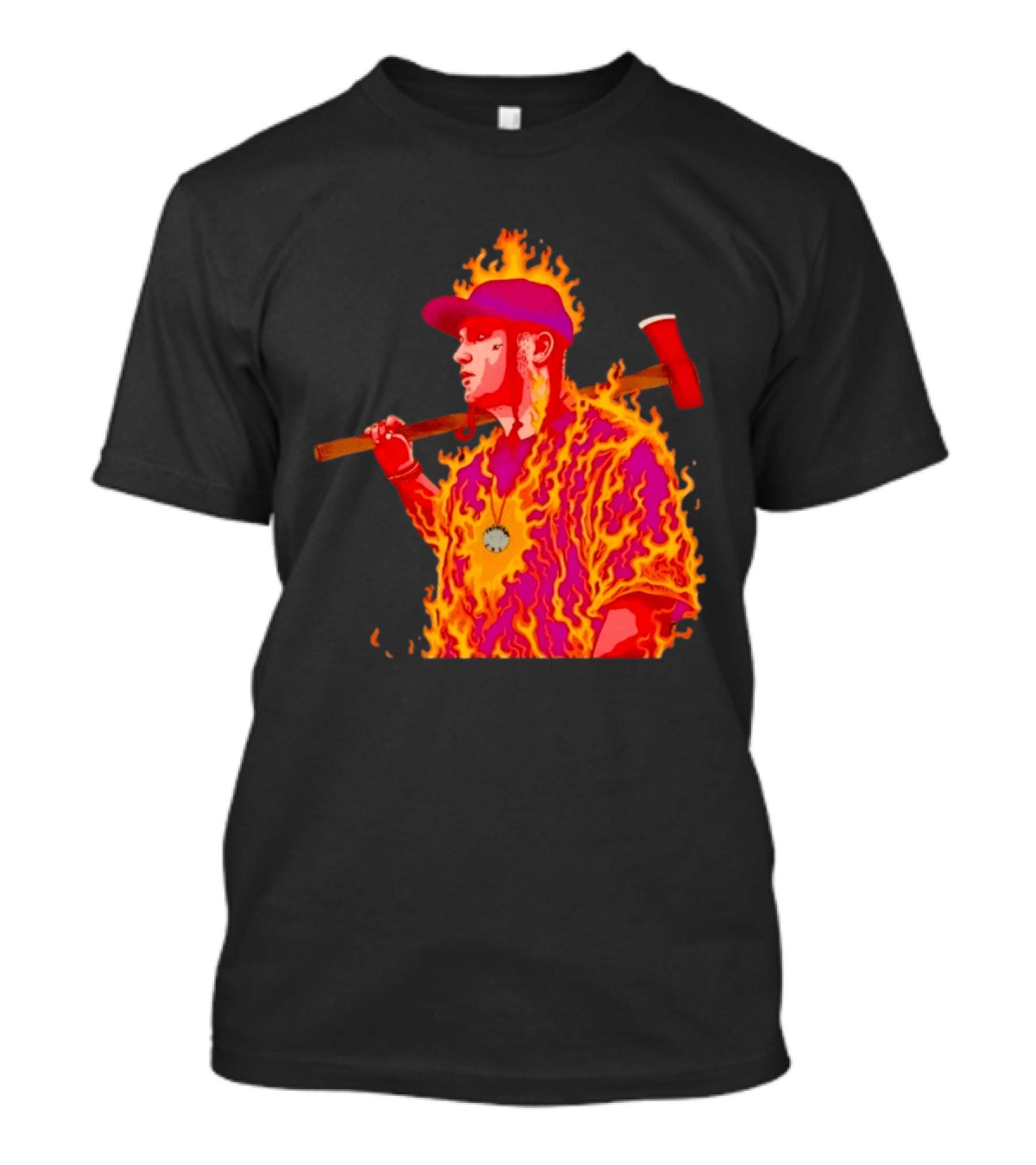 Trippie Redd Flaming Axe Fiery Rap T-Shirt