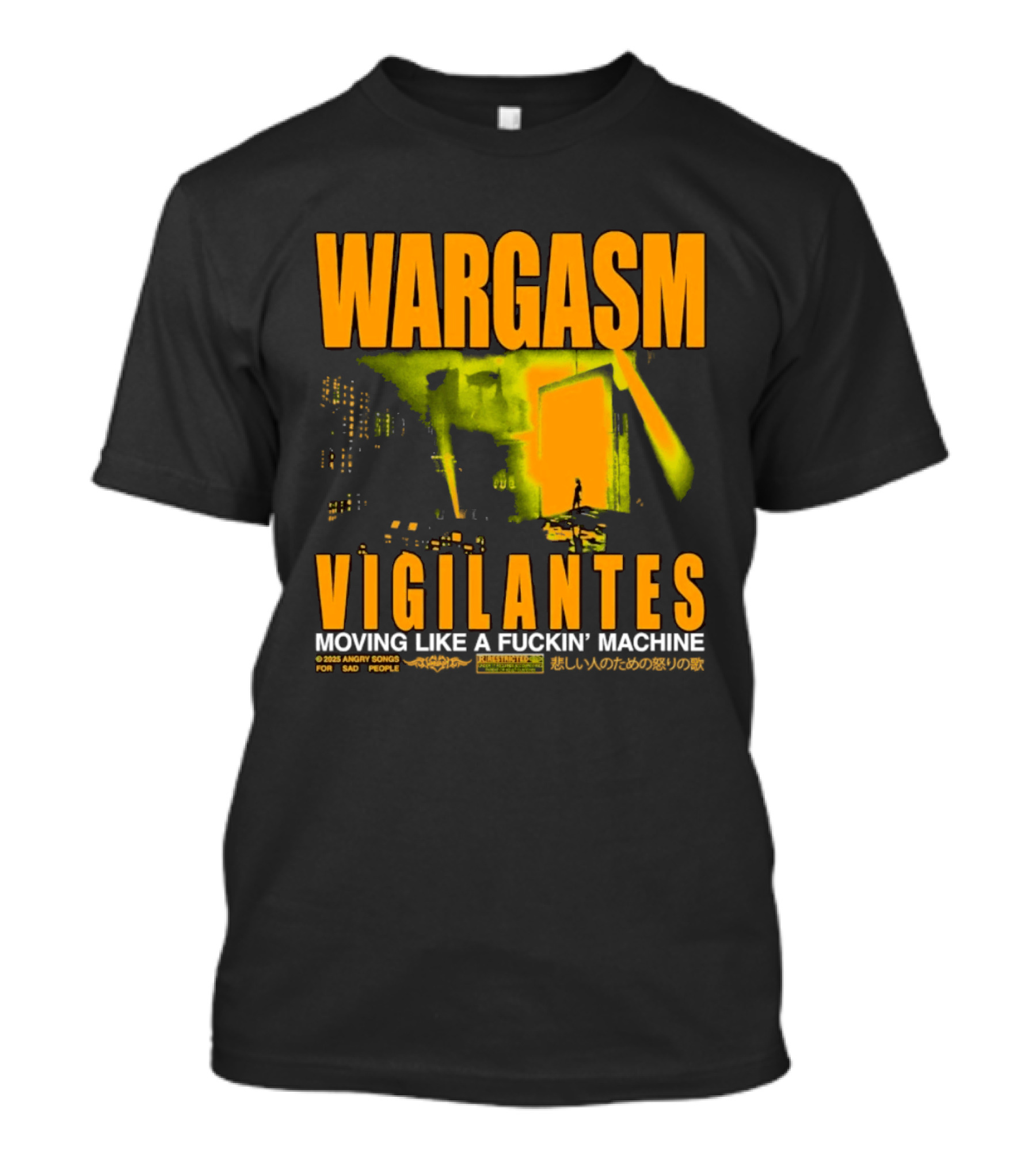 Wargasm Angry Songs Vigilantes Moving Like A Fuckin' Machine 2023 Collaboration T-Shirt