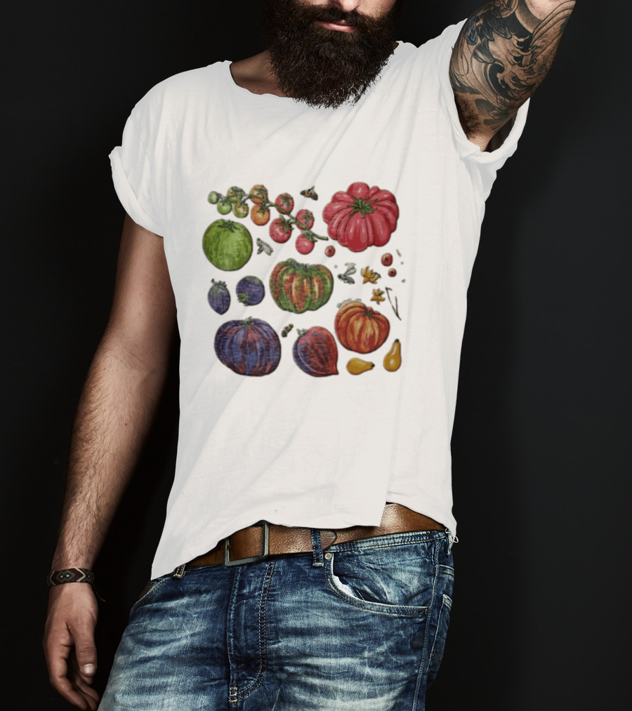 Claire Baldwin Liberty Heirloom Tomatoes Variety T-Shirt