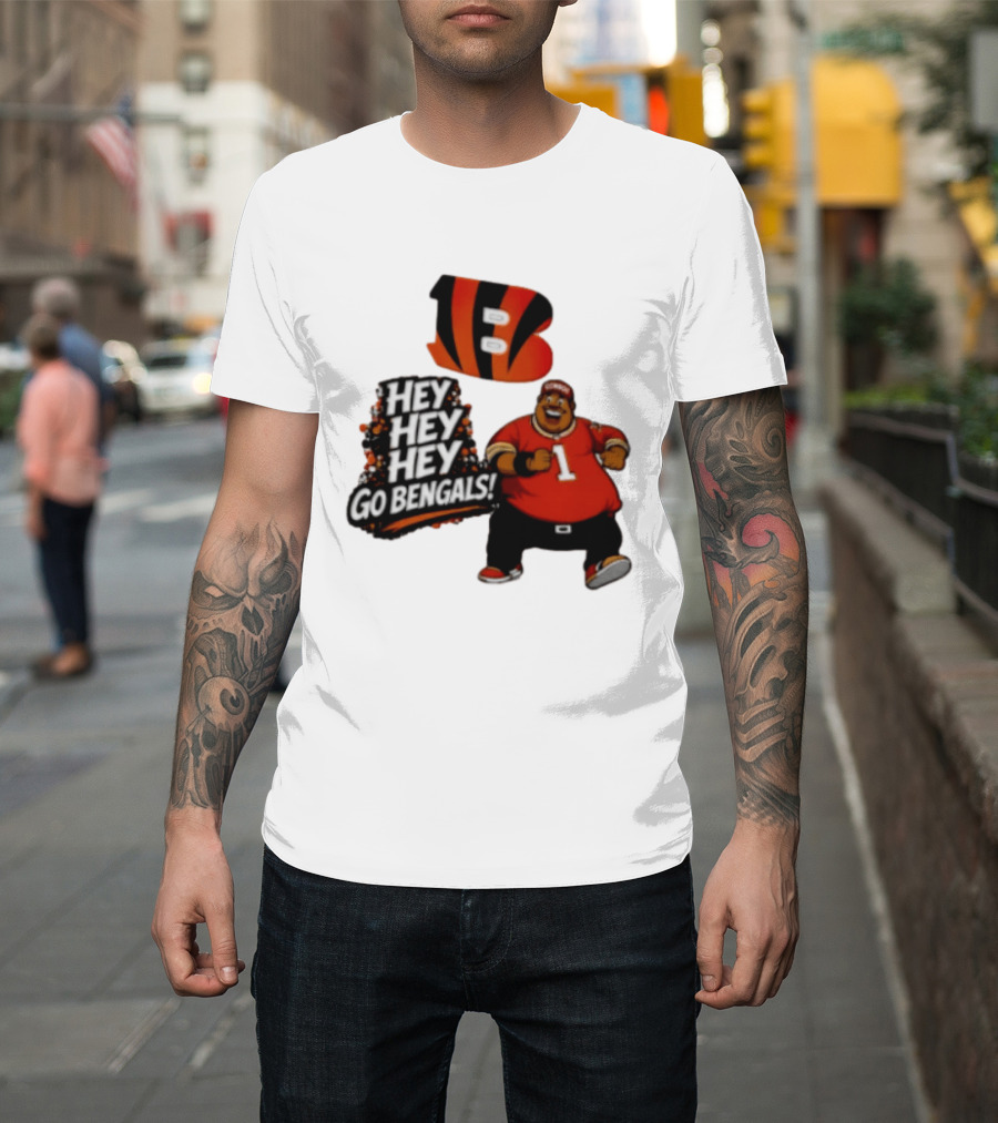 Ja Marr Chase Fat Albert Cincinnati Bengals Hey Hey Hey Go Bengals T-Shirt