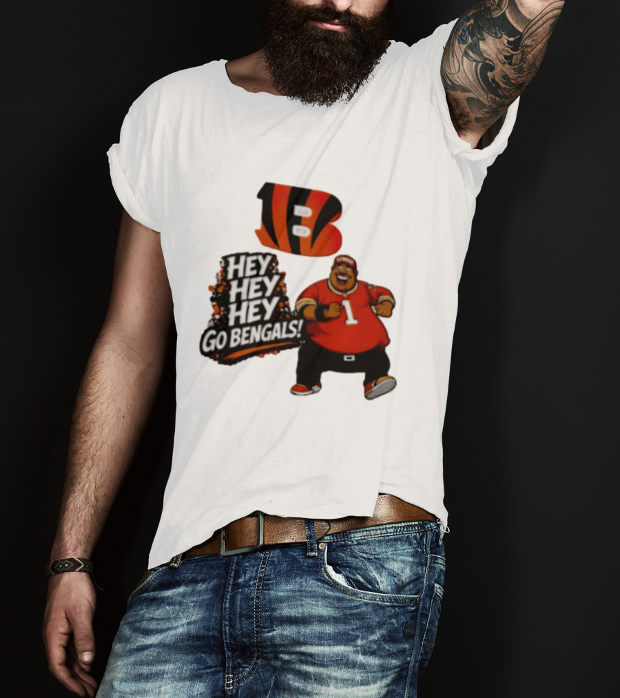 Ja Marr Chase Fat Albert Cincinnati Bengals Hey Hey Hey Go Bengals T-Shirt