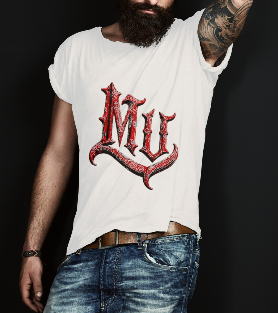 MU XXX Red Bandana Pattern Marinated Urbans T-Shirt
