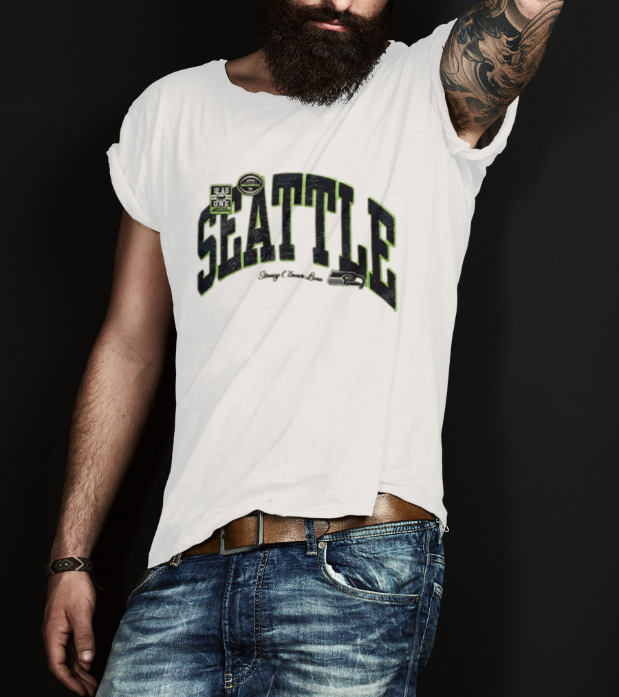 Seattle Seahawks 12 As One Stoney Clover Lane NFL Team Collaboration T-Shirt