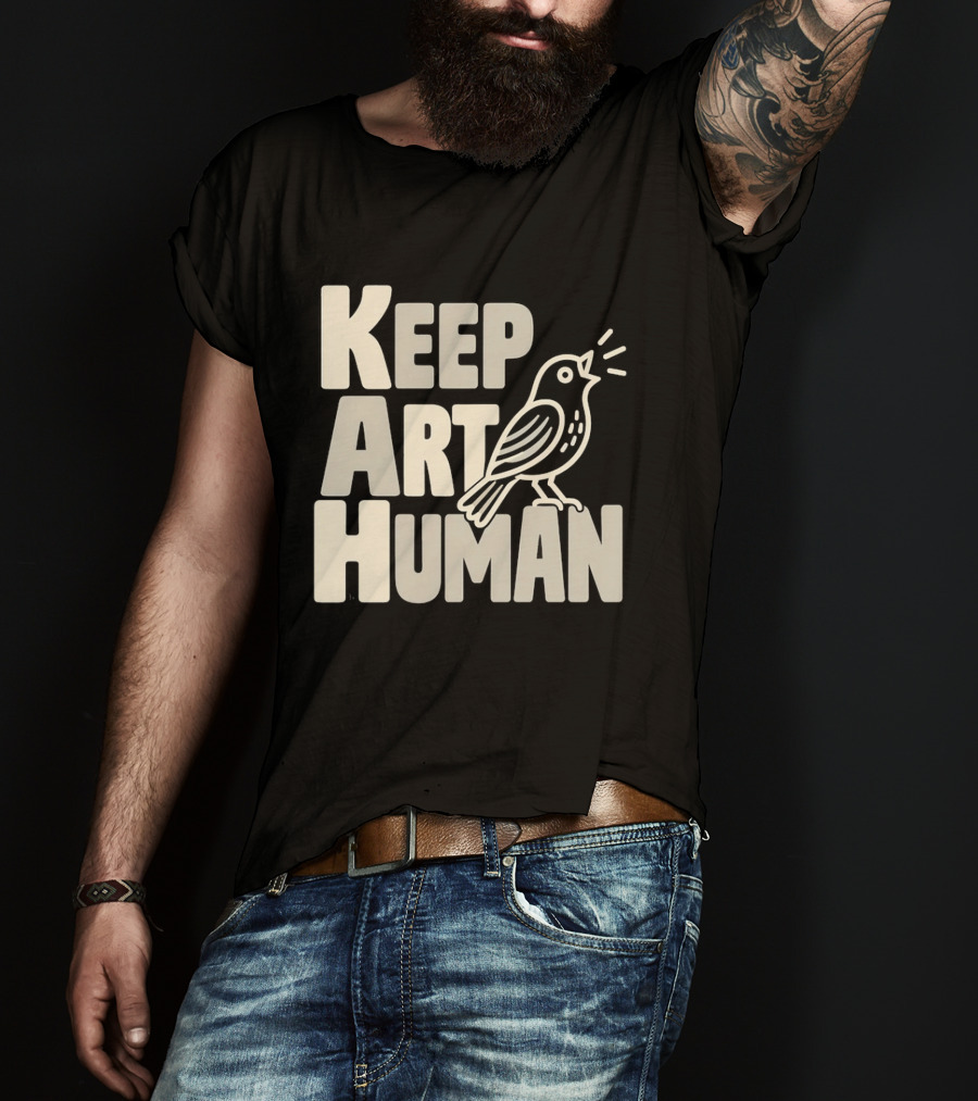 Keep Art Human Bird T-Shirt