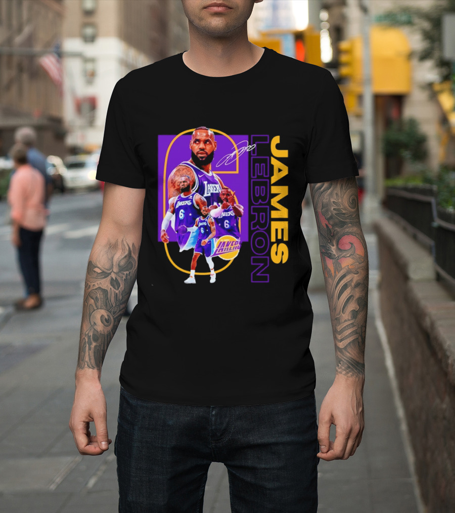 LeBron James Los Angeles Lakers 6 NBA Basketball T-Shirt