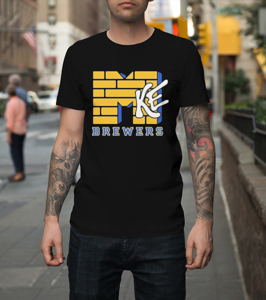 MKE Milwaukee Brewers MTV MLB Baseball T-Shirt