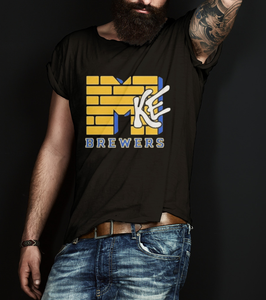 MKE Milwaukee Brewers MTV MLB Baseball T-Shirt