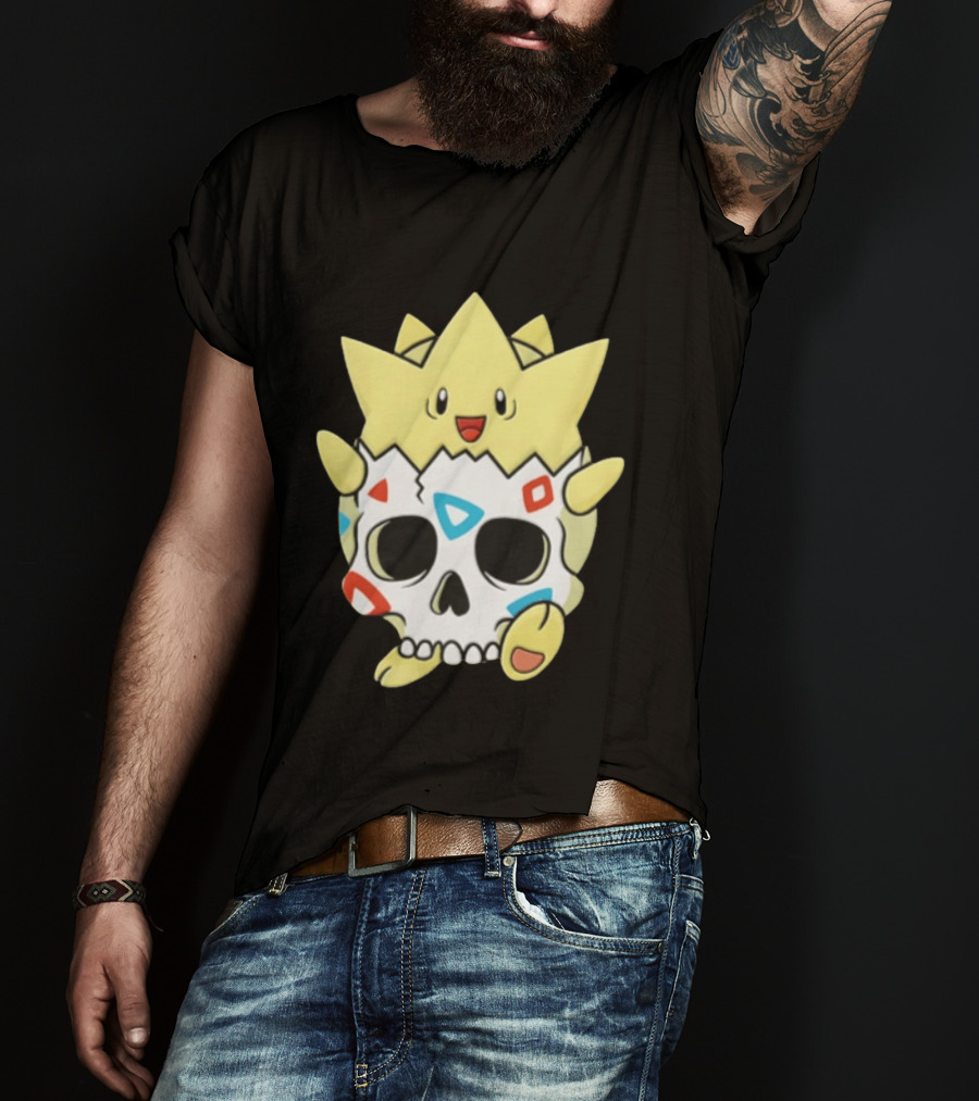 Togepi Skull Fusion Pokemon Anime Gaming Fan T-Shirt