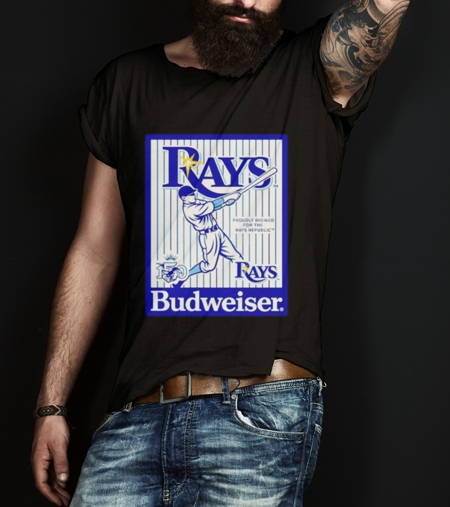 Rays Budweiser Proudly Brewed For The Rays Republic 150 Baseball Celebration T-Shirt