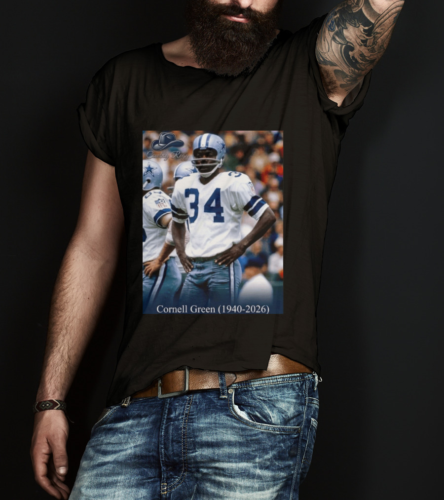 Cowboy Regs Cornell Green 1940 2026 Dallas Football Legend T-Shirt
