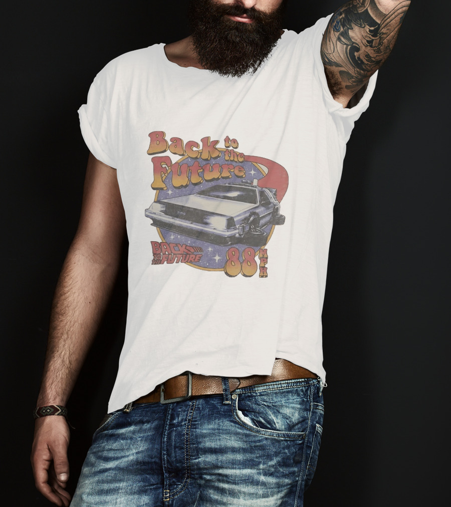 Back To The Future 88 MPH DeLorean Time Machine Powered By Flux Capacitor T-Shirt