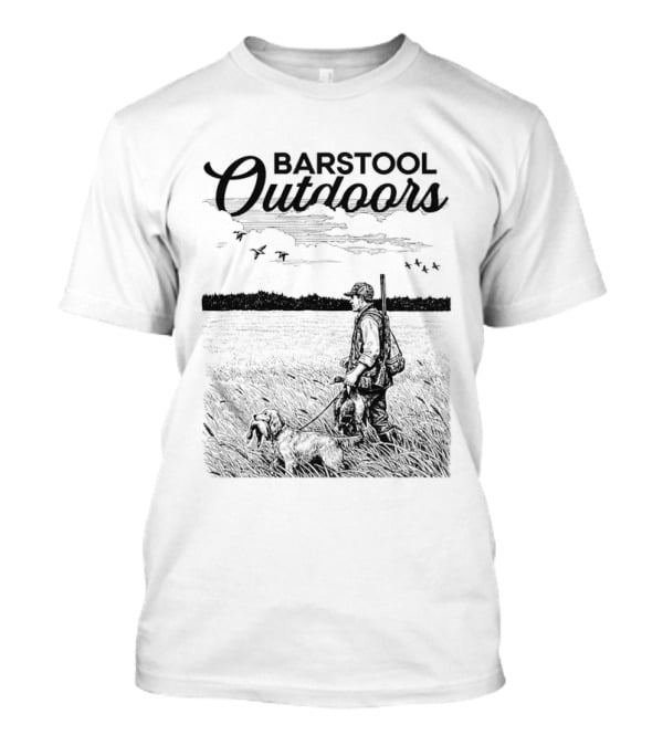 Barstool Outdoors Duck Hunt II Pocket Hunting Scenery T-Shirt