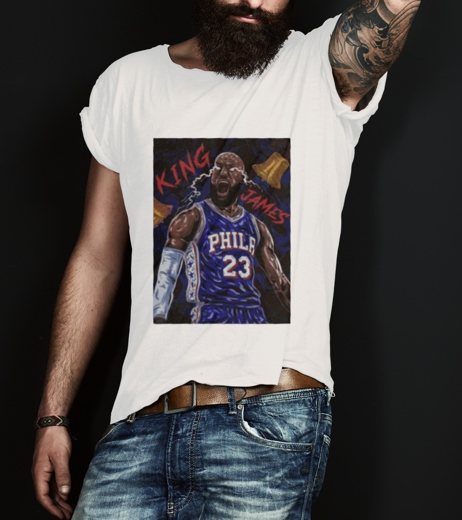 King James No 23 Phila Basketball Philadelphia 76ers T-Shirt