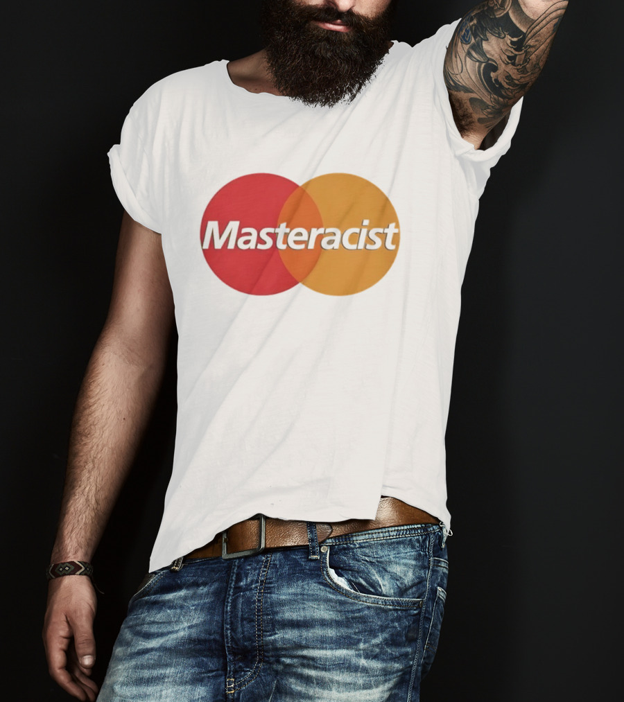 Masteracist Parody Branding With Overlapping Red And Orange Circles T-Shirt